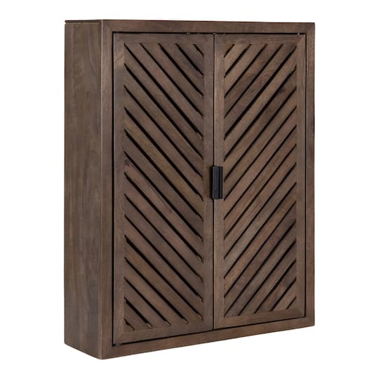 Kate and Laurel Mezzeta Tall Wood Bath Cabinet